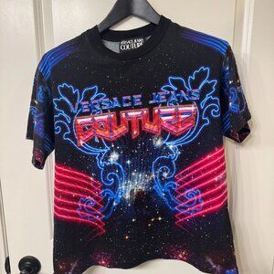 Versace Jeans Couture Galaxy Print T-Shirt in black - S